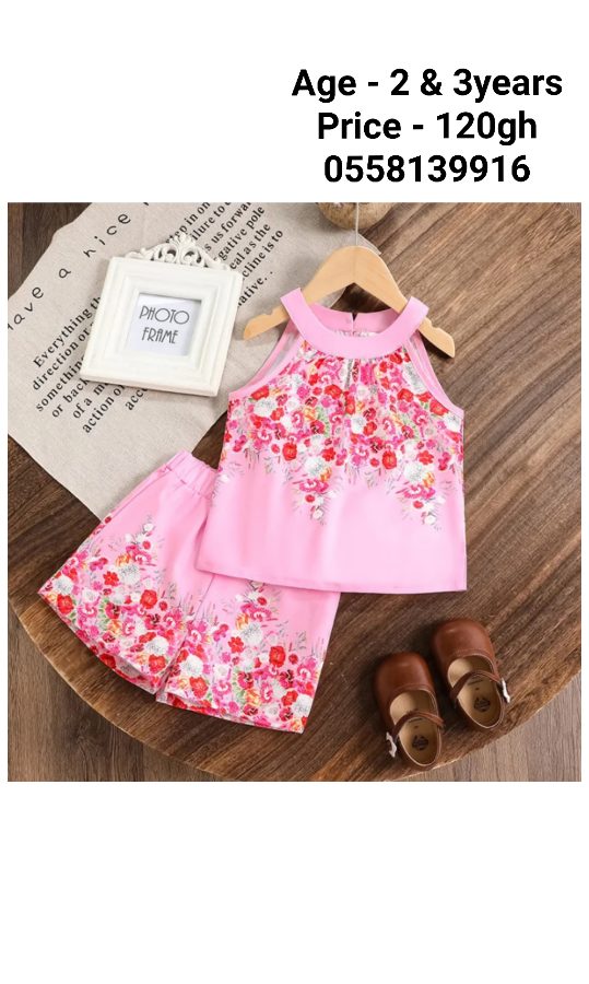 Pink floral casual dress
