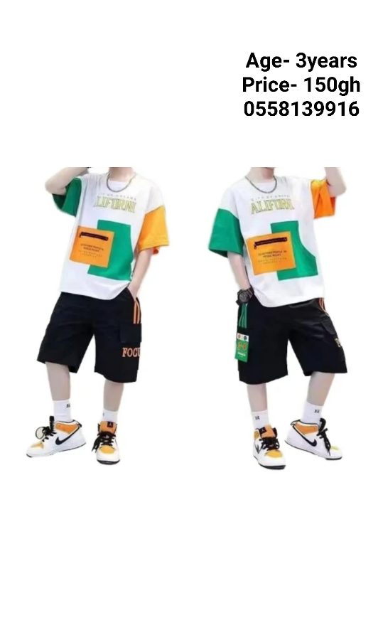 White/green/black 2in1 set